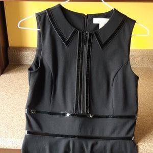 Michael Kors Black Patent Skater Dress